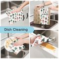thumbnail image 2 of Yayeee 6 Pack Kitchen Dishcloths for Washing Dishes Soft Absorbent Microfiber Towels, Orange Christmas House, 2 of 9