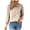 Khaki, variant on Women's Tie Neck Puff Sleeve Blouse Long Sleeve Top with Bow Collar in Solid Colors for Work or Casual Wear（Pink， XL）