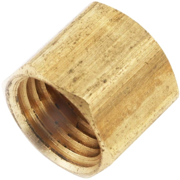 Anderson Metals 756108-04 Pipe Fitting, Cap, Lead-Free Brass, 1/4-In.