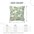 thumbnail image 4 of Square Throw Pillow Covers with Core, Warm Daisy Print Pillows for Sofa Beds, 16 x 16 inches Green, 4 of 9