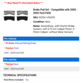 thumbnail image 2 of Brake Pad Set - Compatible with 2000 - 2003 Ford F650 2001 2002, 2 of 2