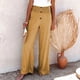 thumbnail image 1 of Puntoco Mujeres Casual Sólido Pantalones Cómodos Elásticos Cintura Alta Pierna Ancha Casual Loose Beach Pantalones Puntoco Puntoco-6829, 1 of 6