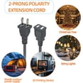 thumbnail image 3 of NeoMart-2 Prong Polarized Grey Extension Cord 7 feet Thin Power Cable Male to Female for Indoor/Home Use, Slim Design 625W,5A (1 Pack), 3 of 17