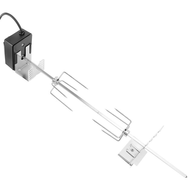Kit de Rôtissoire Imperméable Interrupteur Moteur Stable Forte Capacité de Charge, Acier Inoxydable Rotatif Universel Robuste, Multifonctionnel, pour Rôtissage Extérieur et Famille