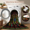 Gelasgo Rectangle Velvet Area Rug Colorful Folk Floral Heart Pattern ...