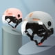 thumbnail image 3 of Naiovety Protéjase con nuestros duraderos cascos para bicicletas eléctricas Cascos para motocicletas Equipos para ciclismo Medios cascos Ciclismo Gris espacial profundo Estilo de espejo único, 3 of 6