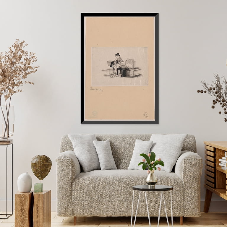 Historic Framed Print, [Japanese drawing] - 215, 17-7/8