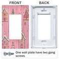thumbnail image 3 of Yayeee Rocker Switch Wall Plate 1-Gang 4.6"x2.9" Home Decorative Outlet Cover, Pink Gingerbread House, 3 of 6