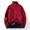 thumbnail image 1 of Suéter de terciopelo de una pieza de otoño e invierno para hombre, suéter de cuello alto de color sólido con solapa, suéter informal para jóvenes, 1 of 6