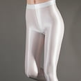 thumbnail image 5 of CHICTRY Womens Shiny Leggings Yoga Pants Glossy High Waist Tights Trousers for Workout Fitness Club Dance White L, 5 of 6