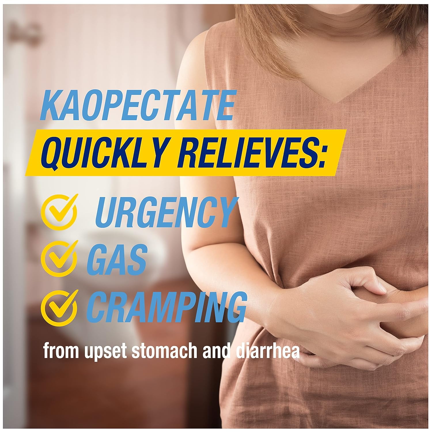 (3 pack) Kaopectate Anti-Diarrheal Sensitive Stomach Relief Liquid, Peppermint, 11oz