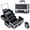 Classy Black, variant on 3-Tier Professional Makeup Train Case with Mirror and Lock, Portable Hard Makeup Organizer Box for Women, 11.8" x 9.1" x 7.1"
