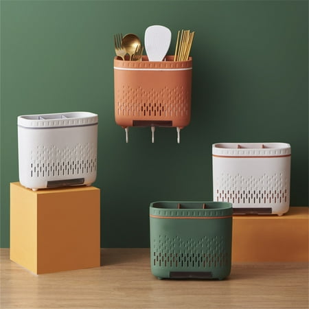 

Livesture Plastic Fashion Dustproof Chopsticks Cage Chopsticks Tube Kitchen Tableware Storage Box Glass green No cover