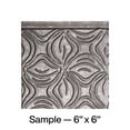 thumbnail image 1 of FASÄDE Lotus Decorative Vinyl Backsplash Panel in Galvanized Steel (6X6 Inch Sample), 1 of 5