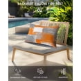 thumbnail image 2 of Orange Grey Abstract Outdoor Head Resting Pillows with Insert Vintage Modern 1 Pack Waterproof Lumbar Pillows with Adjustable Elastic Strap for Patio Recliner Chaise Beach Chair, 12"x20", 2 of 4
