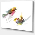 thumbnail image 2 of Flying Birds Illustration - Large Animal Canvas Art Print, 2 of 4