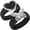 Black and Silver, variant on Rinfit Silicone Rings - Heart & Butterfly Collection - 2 Rings Set | Patent Pending Design