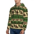 thumbnail image 3 of Balery Dark Green Vintage Corn Pattern Pattern Mens Hoodie Kangaroo Pocket Hoodie Pullover Hooded Sweatshirt Ideal for Daily Wear Travel and Home-Medium, 3 of 7