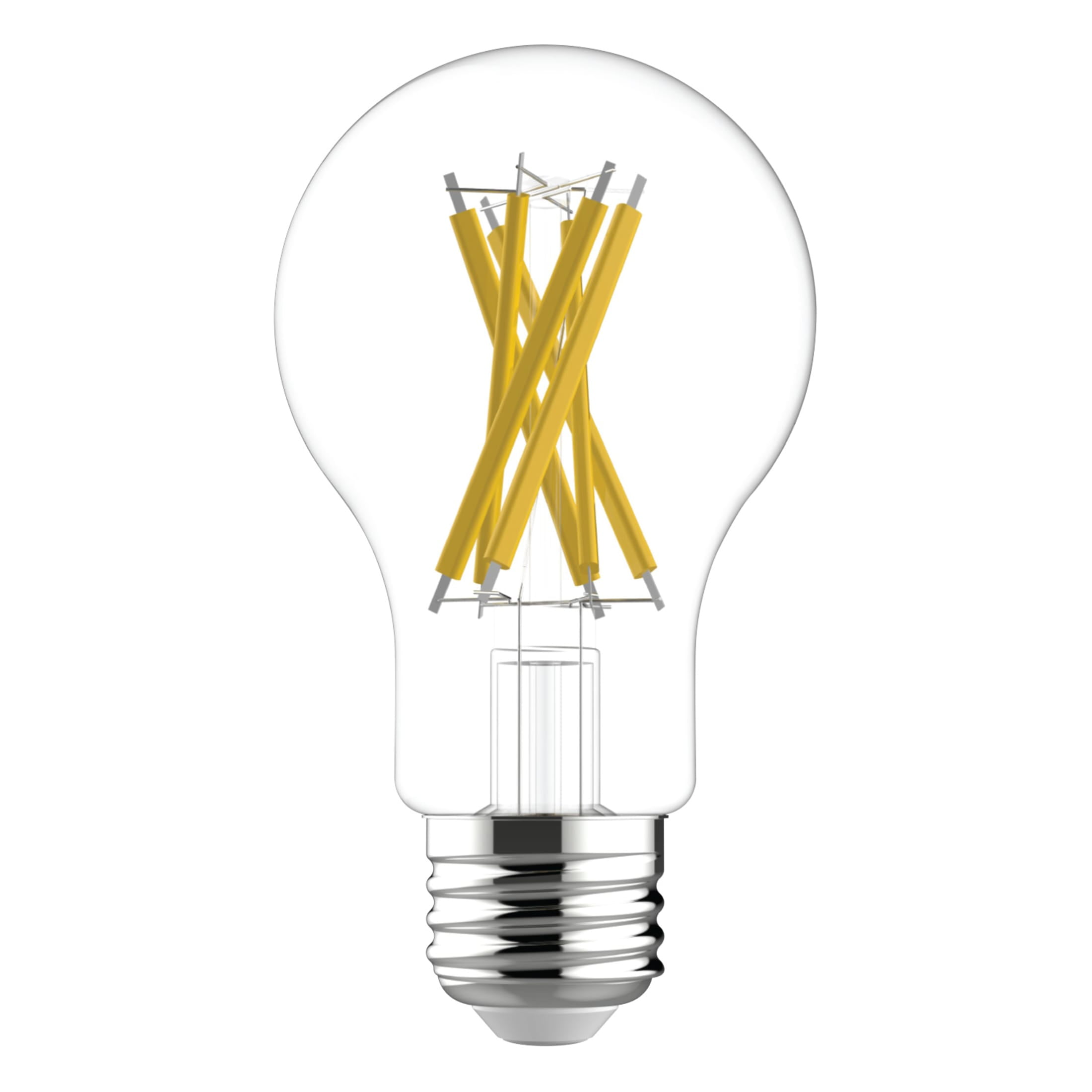 GE LED Light Bulbs, 100 Watt, Soft White, A19 Bulbs, Medium Base, Clear Finish, 13yr, 4pk