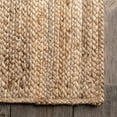 thumbnail image 4 of 9x12 Ft Natural Jute Area Rug, Hand-Woven Farmhouse Boho Style, Durable & Pet-Friendly Rug for Living Room, Dining Room, Bedroom and Hallway etc., 4 of 5