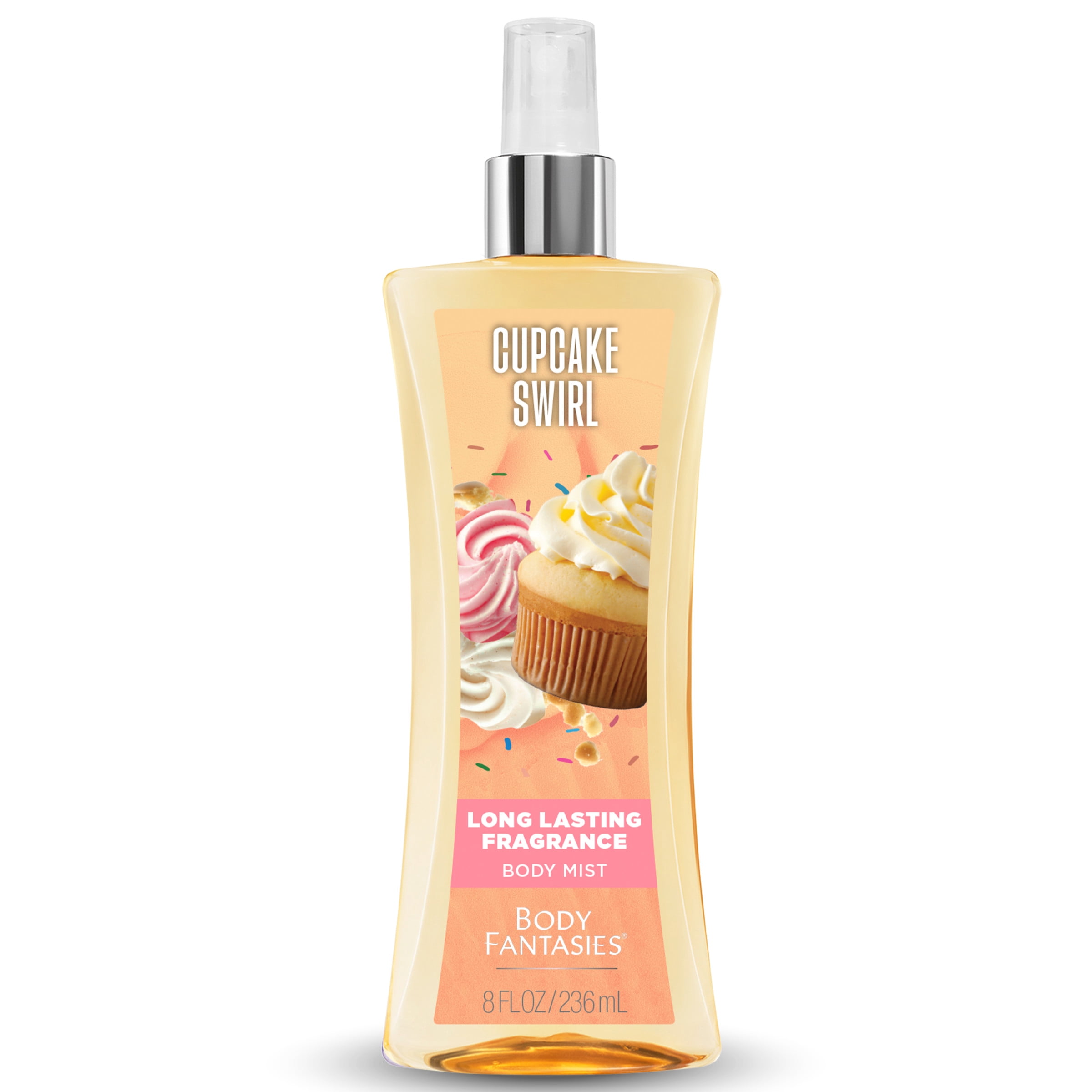 (3 pack) Body Fantasies Cupcake Swirl Fragrance Body Spray for Women, 8 fl oz