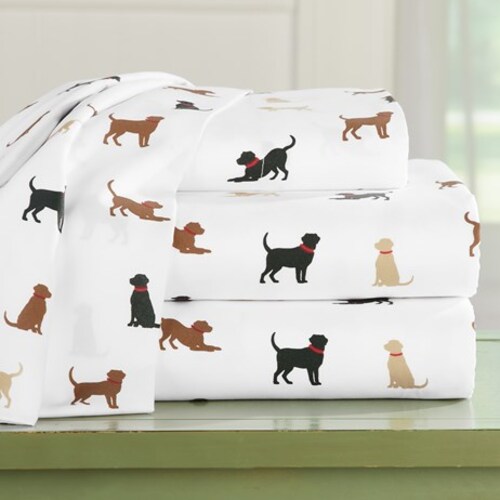 dog twin sheet set