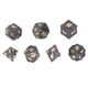 thumbnail image 1 of Juego De Dados, Juego De Dados De Juego De Rol De Número Claro De 7 Piezas Para Amigos Para Enseñar ANGGREK Fuente de oro negro galvanizado, 1 of 8