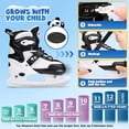 thumbnail image 4 of OBENSKY Panda Ice Skates for Kids Girls Boys 4-Size Adjustable Beginner Ice Skating Shoes, Black&White for Birthday Christmas Gift, 4 of 8