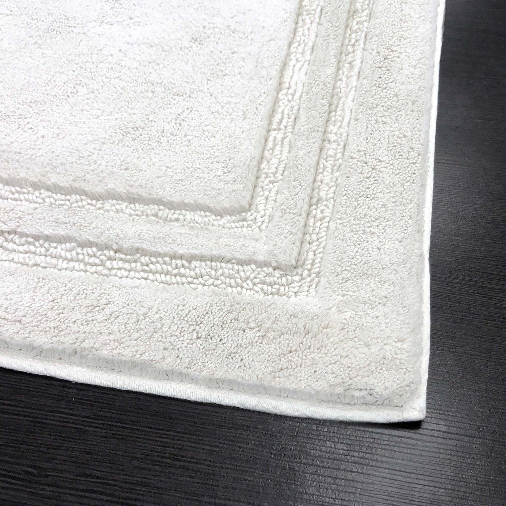 Superior Non-Slip Washable Bath Rug Set, 20" x 30", 24" x 36", White
