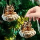 thumbnail image 5 of Adorno para árbol de Navidad | Decoración colgante de acrílico para las fiestas | Escena de cabaña en un pueblo invernal, 5 of 6