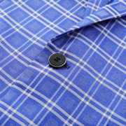 Cloudstyle Men's Slim Fit Smart Casual Plaid Single-Breasted One-Button Notch Lapel Blazer - Spring/Fall Wrinkle-Resistant Regular Length Round Hem