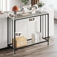 thumbnail image 6 of Soonbuy 33.5”Console Table, Narrow Entryway Table, Glass Shelf,Gray, 6 of 6