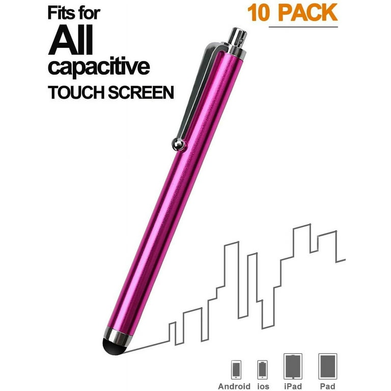 Stylus Pen LIBERRWAY 10 Pack of Pink Purple Black Green Silver Stylus Universal Touch Screen Capacitive Stylus for Kindle Touch