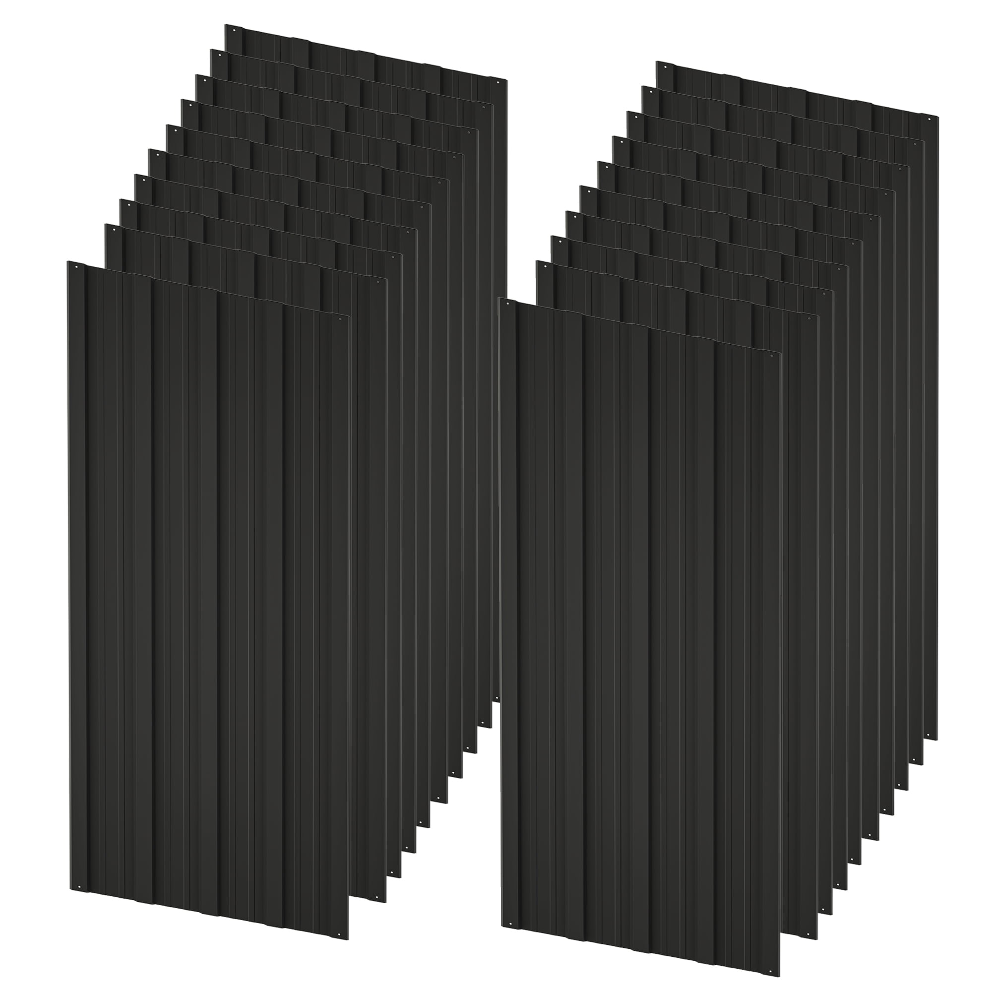 LZBEITEM Roof Panels, 20 Piece Set, 99 sq ft, Galvanized Steel, Heavy Duty Roofing Sheets Rectangle