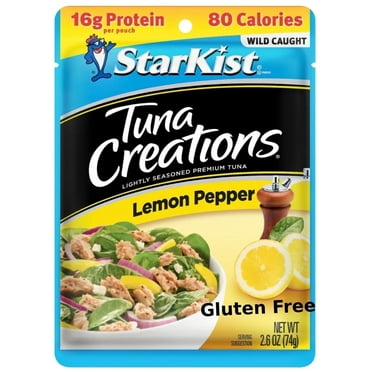 StarKist Tuna Creations, Lemon Pepper, Wild Caught, 2.6 oz Pouch