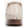 thumbnail image 4 of Sam Edelman Hallee Modern Ivory Leather Rounded Closed Toe Slip On Fashion Clogs (Modern Ivory Leather, 5), 4 of 5