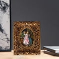 thumbnail image 4 of Marco de fotos Vintage soporte de imagen adorno colgante de pared de mesa marco en relieve adornado para sala de estar Navidad hogar dormitorio SM SunniMix Marco de la foto, 4 of 8