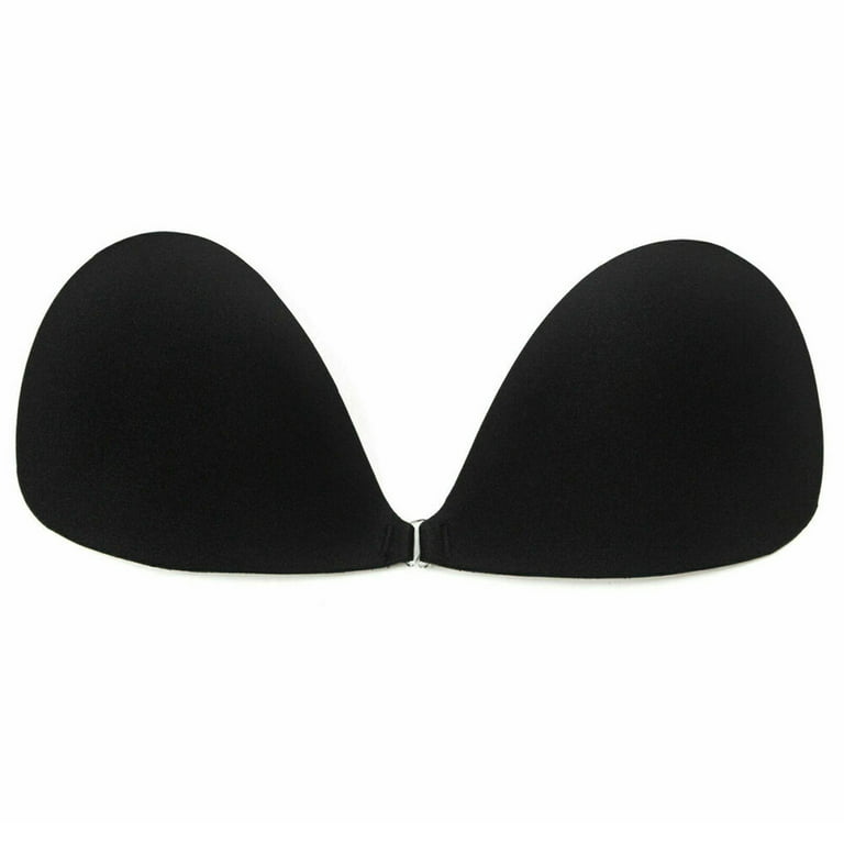 Strapless Backless Bra Pushup Sticky Self Adhesive Bras for Women 2 Pack 