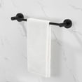 thumbnail image 5 of JINS&VICO 6 PCS Matte Black Bathroom Accessories Set, Thicken Space Aluminum Bathroom Hardware Set, 24 Inches Wall Mounted Towel Racks for Bathroom, 5 of 9
