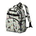 thumbnail image 2 of Rottweiler and Flowers Green Pattern Backpack for School, Cute School Bag with Adjustable Shoulder Straps and Padded Back, 15.25"x11.5"x5.25", 2 of 5