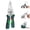 Green, variant on 16 in 1 Wire Stripper Pliers for Cutting and Pulling Wires, Multifunctional Cable Scissors, Voltage Tester Pliers, Detectable 12-250V for Professional and Home Use