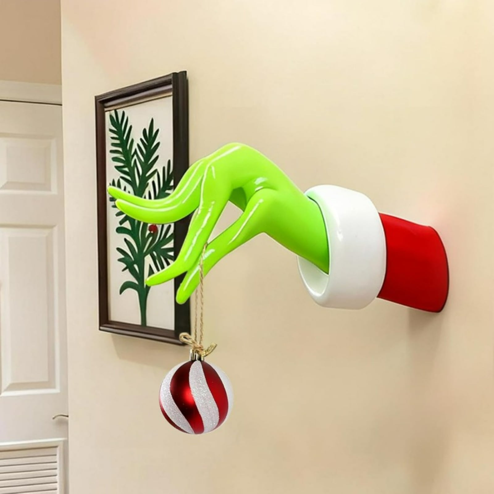 Christmas Decorations Indoor - Wall Mounted Reaching Hands Decor, Unique X-mas Wall Art Sculpture for Holiday Home Party Supplies