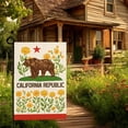 thumbnail image 6 of California Bear Flag Garden Flag with California Poppy Golden State Patriotic Republic Home Welcome Flags Front Porch Patio Decor Seasonal Flower CA Heavy Duty House Banner 12x18 Inch, 6 of 7