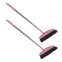 SEWCHICS Room Cleaning Broom Pink Simple and Convenient Design 2Pcs 34.4X12X1.2In