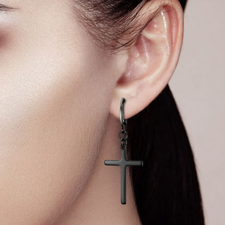 Cross hotsell hanging earing