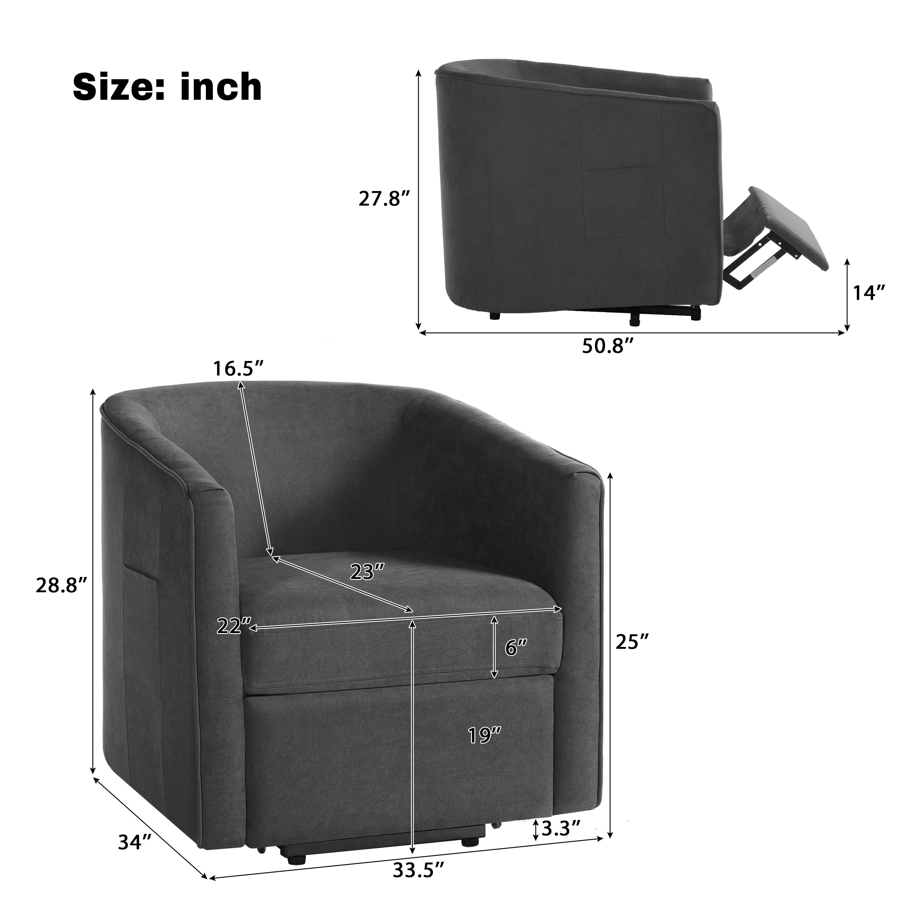 Euroco Power Lift Recliner Chair, Barrel Shape Lift Assist Reclining Chair with Footrest and Side Pocket,Chenille Upholstery Electric Lift Chair for Seniors,Dark Grey