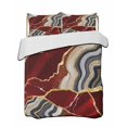 thumbnail image 2 of Quilts Twin Size, Red Marble Soft Comforter Bedding Set for Bed, Grey Gold Texture Vintage Farmhouse Art Lightweight Quilted Bedspread with Pillow Cover(2 Pieces) for All Season, 68x86 Inch, 2 of 6