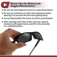 thumbnail image 6 of Unique Bargains Motorcycle Riding Goggles Anti-glare Tri-acetel Cellulose PC UV400 Cycling Sunglasses Deep Gray Lens Black Frame, 6 of 6