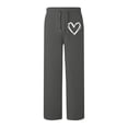 thumbnail image 6 of Wide Leg Sweatpants Women Low Waisted Drawstring Pants Love Heart Graphic Baggy Pants With Pockets Workout Trousers, 6 of 6