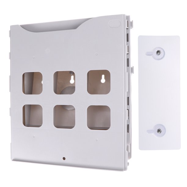 GOOHOCHY 1 ranura Soporte para documentos A4 Estante de almacenamiento de archivos de escritorio Papelería Organizador Estante Suministros de oficina con pegatina de tornillo (gris)